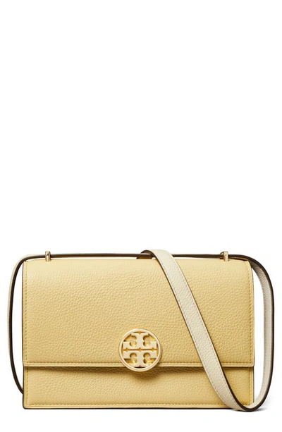 Tory Burch Miller Colorblock Leather Convertible Shoulder Bag In Light Honey