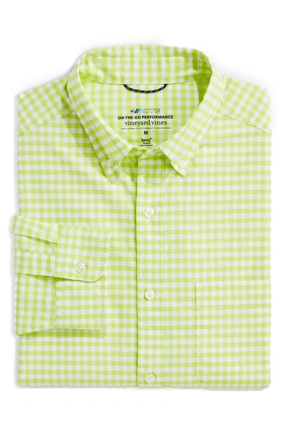 Vineyard Vines Classic Fit Gingham Button-down Shirt In Wild Lime