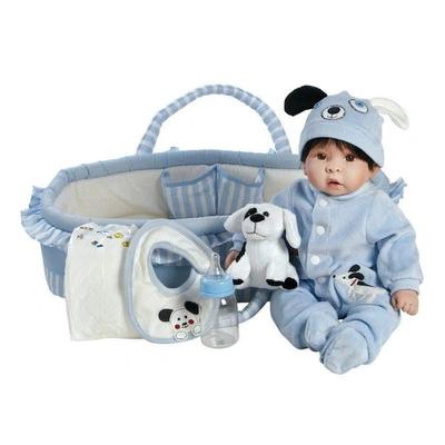 Paradise Galleries Realistic Reborn Girl Doll With Bassinet In Blue