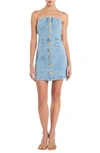 English Factory Denim Tube Minidress In Light Blue