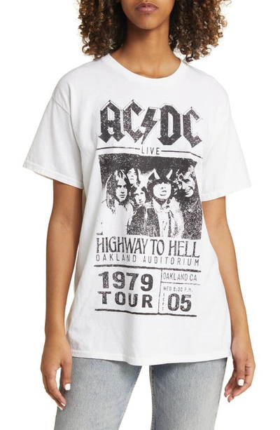 Vinyl Icons Ac/dc '79 Tour Cotton Graphic T-shirt In White