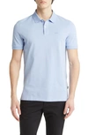 Hugo Boss Pallas Cotton Polo In Blue