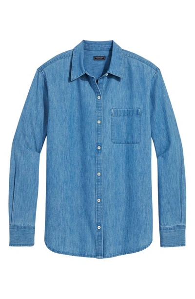 Vineyard Vines Chambray Button-up Shirt In Morning Mist