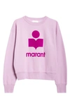 Isabel Marant Étoile Mobyli Logo Cotton Sweatshirt In Violet