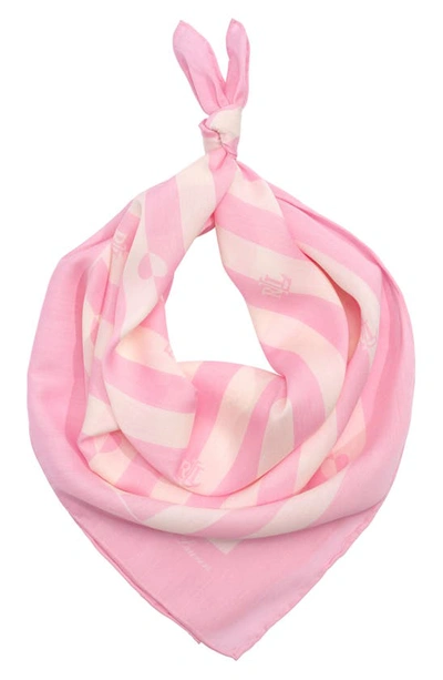 Lauren Ralph Lauren Julia Striped Modal & Silk Square Scarf In Mascarpone Cream