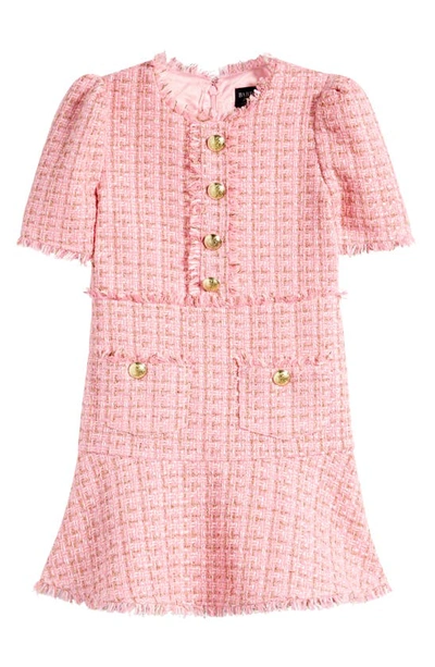 Bardot Junior Kids' Ruby Metallic Bouclé Party Dress In Bubblegum