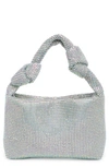 Jessica Mcclintock Everleigh Crystal Mesh Shoulder Bag In Irridescent Silver
