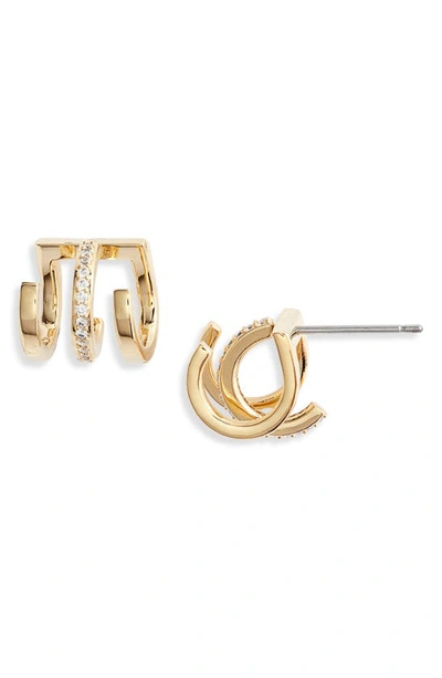 Ajoa Danya Hoop Jacket Earrings In Gold