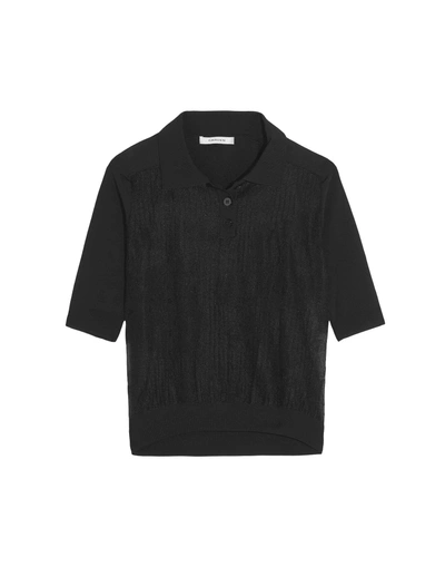 Carven Polo Shirt In Black