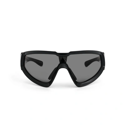 Rick Owens Moncler X  Wrapid Sunglasses In Black