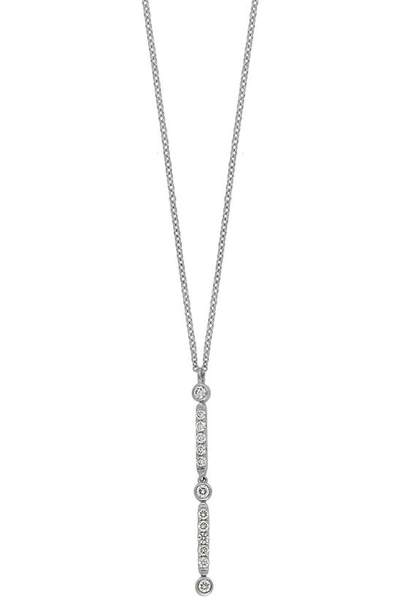Bony Levy Monaco 18k White Gold Diamond Bar Y-necklace
