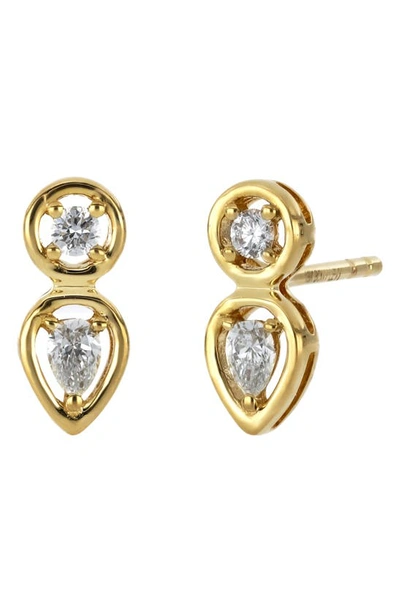 Bony Levy Florentine Diamond Stud Earrings In 18k Yellow Gold