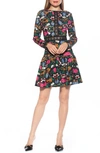 Alexia Admor Alexa Dress In Black Multi