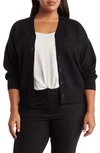 By Design Cher V-neck Button Front Cardigan In Black