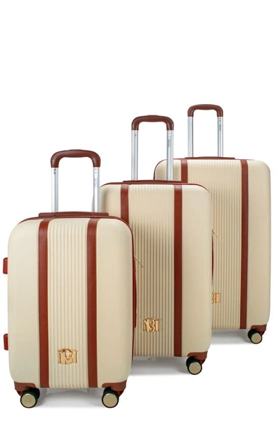 Badgley Mischka Mia Hardshell 3-piece Luggage Set In Champagne