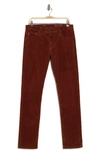 Ag Tellis Slim Fit Corduroy Pants In Hi-white Dark Plum