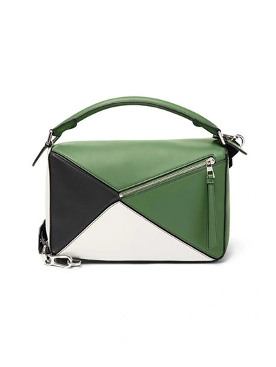 Loewe Forest Green Puzzle Bag