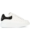 Alexander Mcqueen Embellished Lace Up Sneakers In White