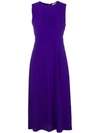 N°21 Nº21 Gathered Front Midi Dress - Purple