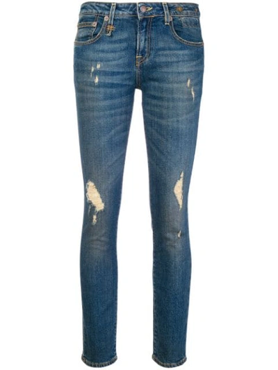 R13 Emerson Mid-rise Skinny Jeans In Blue