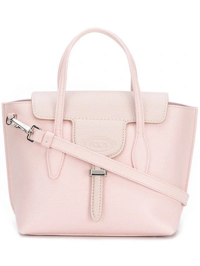 Tod's Joy Mini Leather Tote In Pink