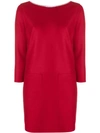 Harris Wharf London Long Sleeved Shift Dress - Red