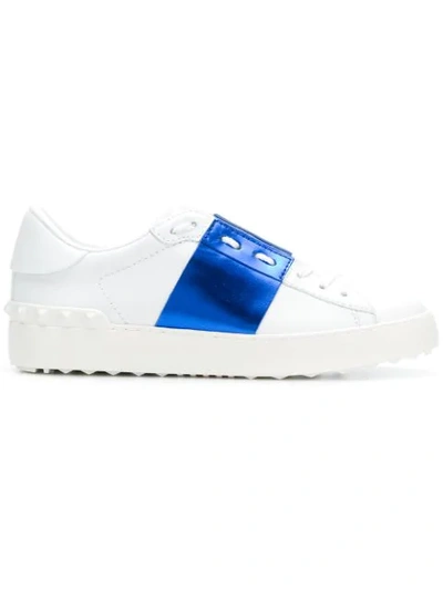 Valentino Garavani Sneakers In Bianco/acid Bluette