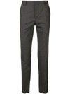 Prada Tailored Check Trousers In Brown