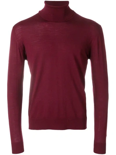 Prada Roll Neck Jumper - Red