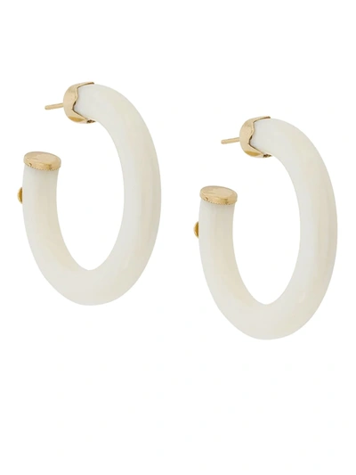Gas Bijoux Caftan 24k Gold-plated & Acetate Hoop Earrings In Nocolor