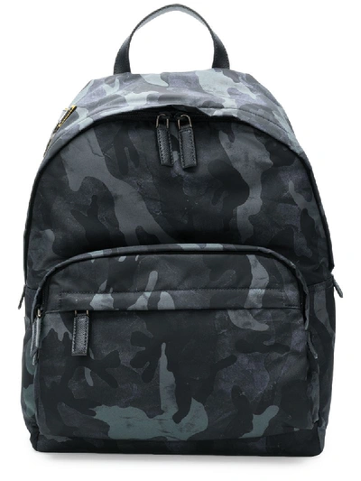Prada Camouflage Print Backpack In Militare