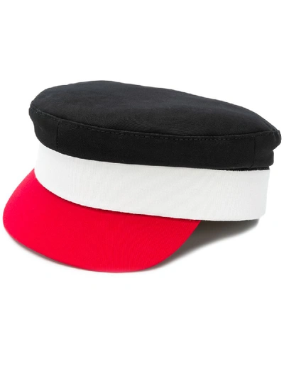 Ruslan Baginskiy Black, White And Red Baker Boy Cotton Cap