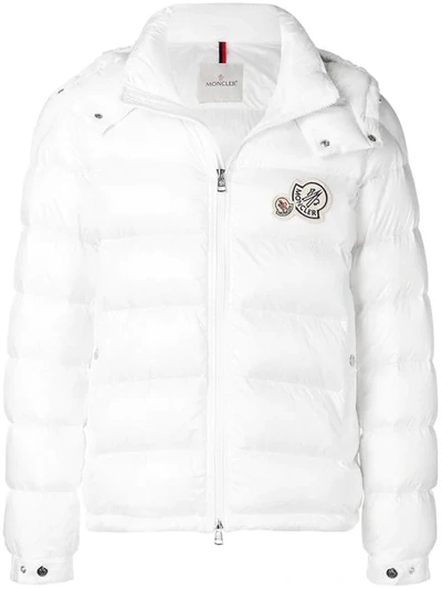 Moncler Zipped Padded Jacket In White