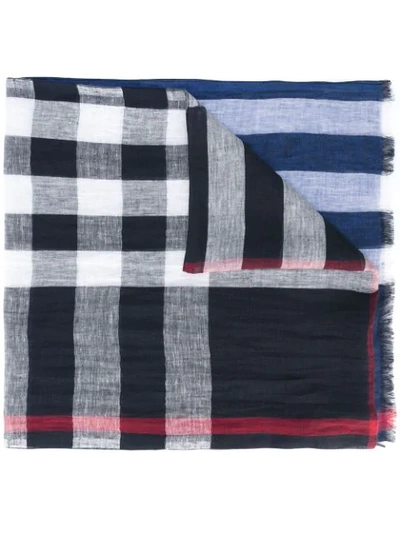 Burberry Check Panel Scarf - Multicolour