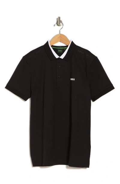 Hugo Boss Paule Short Sleeve Polo In Black