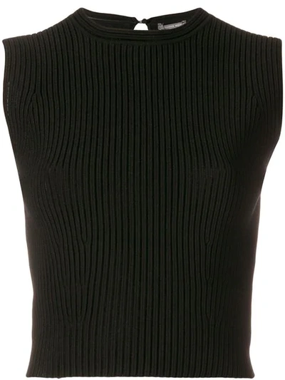 Alexander Mcqueen Ribbed Tank Top - Black