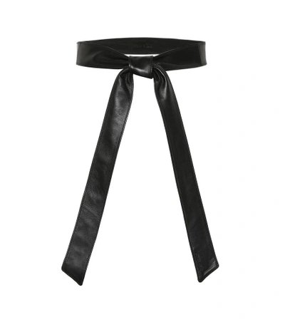 Miu Miu Leather Belt In Black