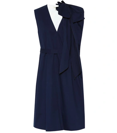 Delpozo Cotton Dress In Blue