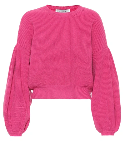 Valentino Cashmere And Wool Sweater In Pink