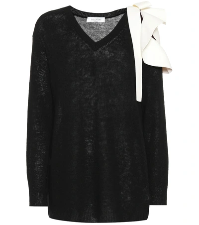 Valentino Cashmere And Wool Sweater In Black