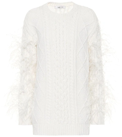 Valentino Virgin Wool Sweater In White