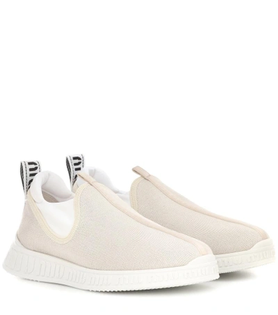 Miu Miu Slip-on Sneakers In Beige