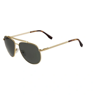 Lacoste Unisex Pilot Shape Sunglasses In Gold
