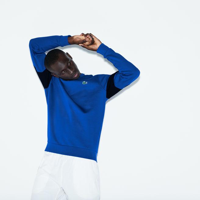 men's lacoste sport colorblock fleece tennis sweatshirt