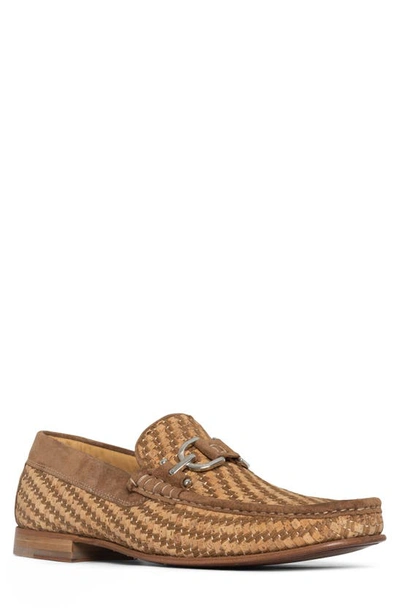 Donald Pliner Dacio Woven Bit Loafer In Natural