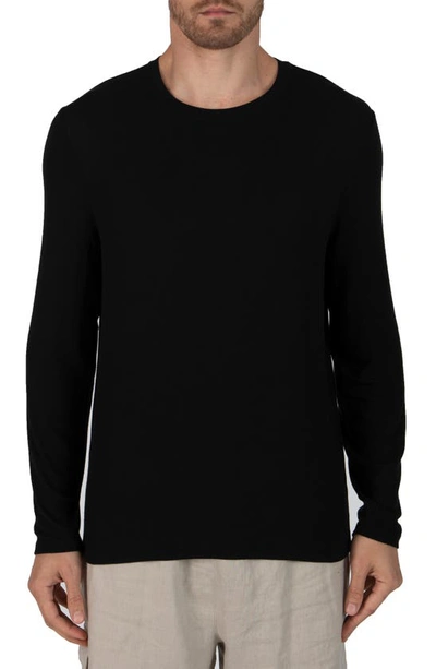 Atm Anthony Thomas Melillo Oversize Rib Long Sleeve T-shirt In Black