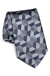 Jack Victor Holton Jigsaw Silk Tie In Blue