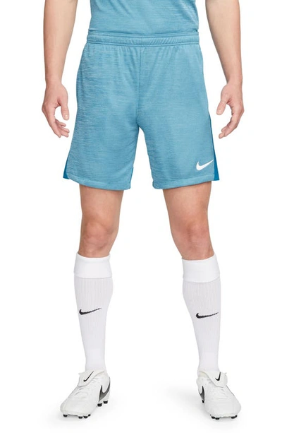 Nike Dri-fit Academy Soccer Shorts In Green Abyss/ Pure/ White