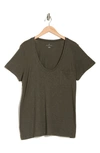 Caslon U-neck T-shirt In Grey Beluga