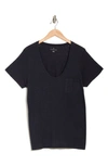 Caslon U-neck T-shirt In Navy Night